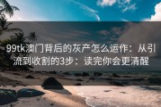 99tk澳门背后的灰产怎么运作：从引流到收割的3步：读完你会更清醒