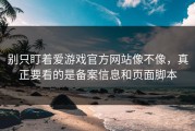 别只盯着爱游戏官方网站像不像，真正要看的是备案信息和页面脚本